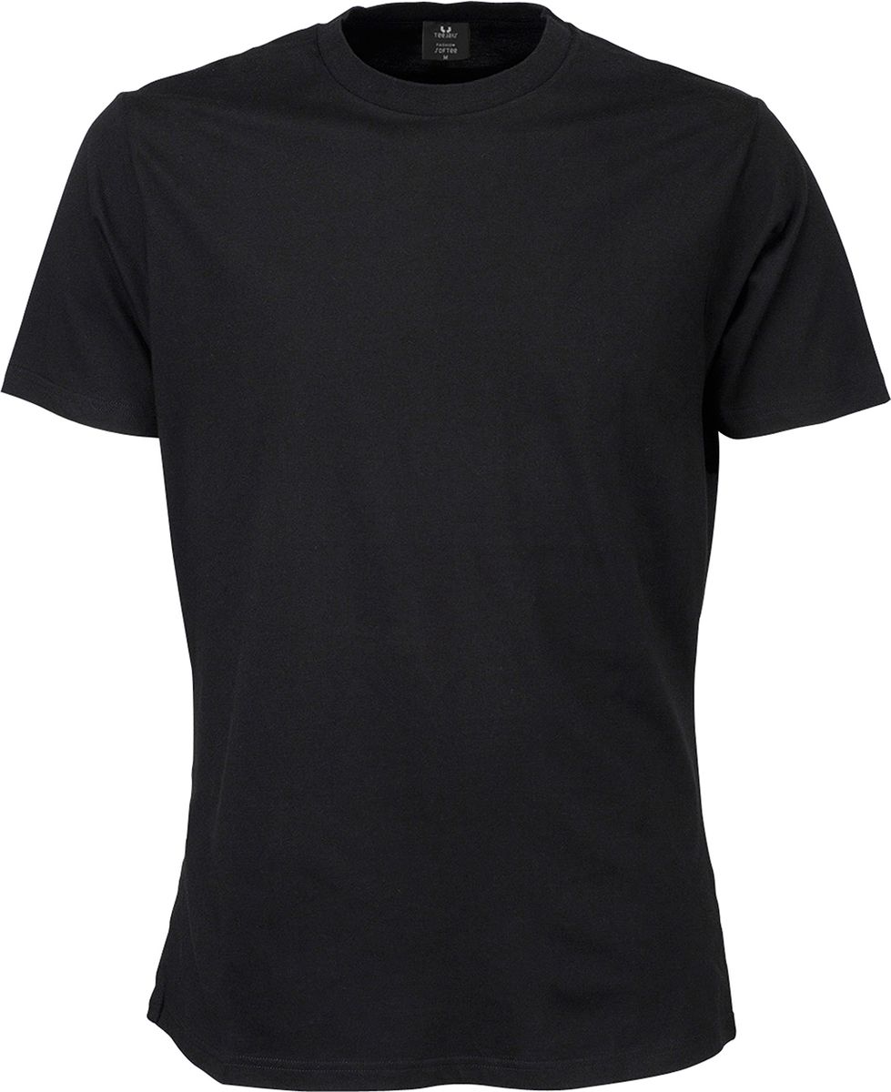 T-Shirt 8005 Tee Jays Sof Thin Line Black ανδρικά Basic T-Shirts Simple Wear Μπλουζάκια κοντομάνικα