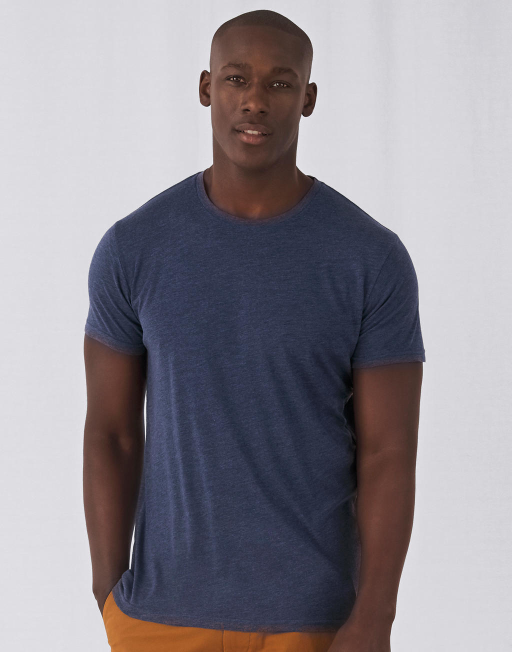 T-Shirt TM055 B & C Triblend Jersey Heather Navy