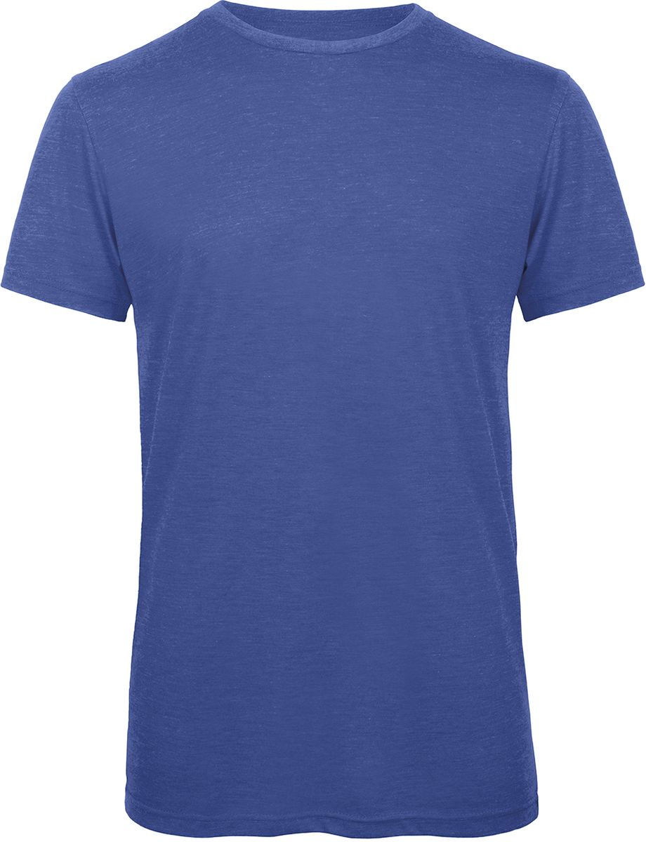 T-Shirt TM055 B & C Triblend Jersey Heather Royal Blue