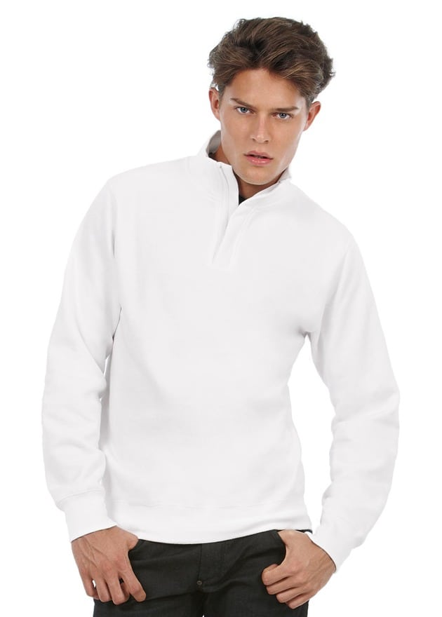 Φούτερ με Φερμουάρ 1/4 ID.004 B & C White