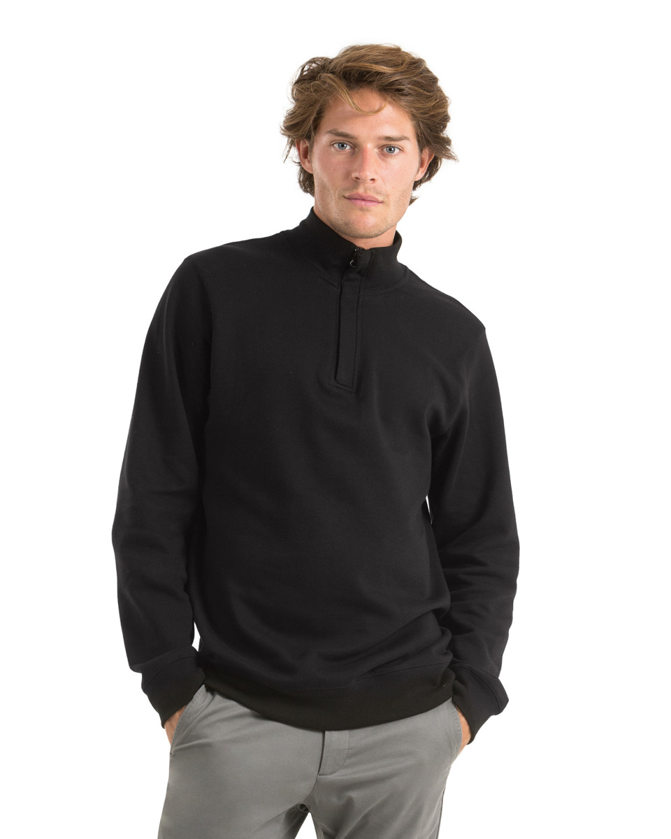 Φούτερ με Φερμουάρ 1/4 ID.004 B & C Black