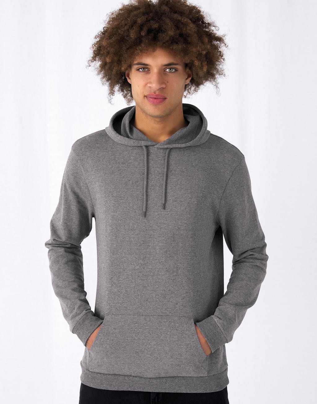 Φούτερ Hoodie WU03W B & C French Terry Heather Mid Grey