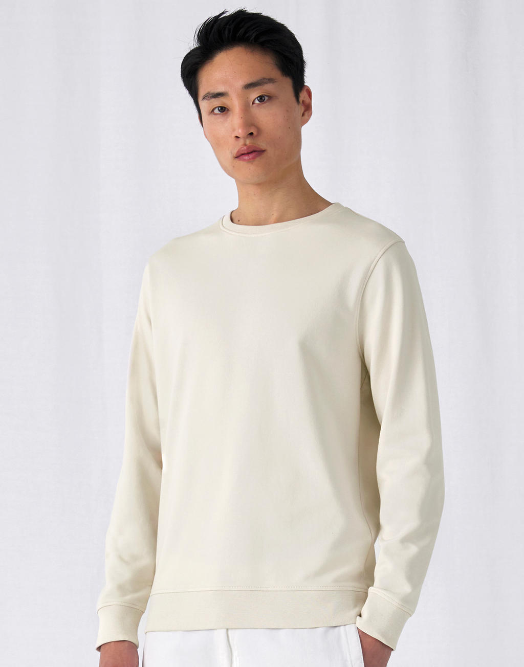 Φούτερ Crewneck WU31B B & C Organic Inspire Off White