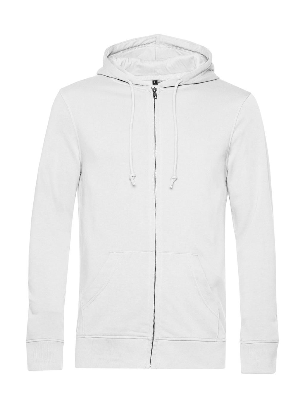 Φούτερ με Κουκούλα και Φερμουάρ WU35B B & C Inspire Organic White