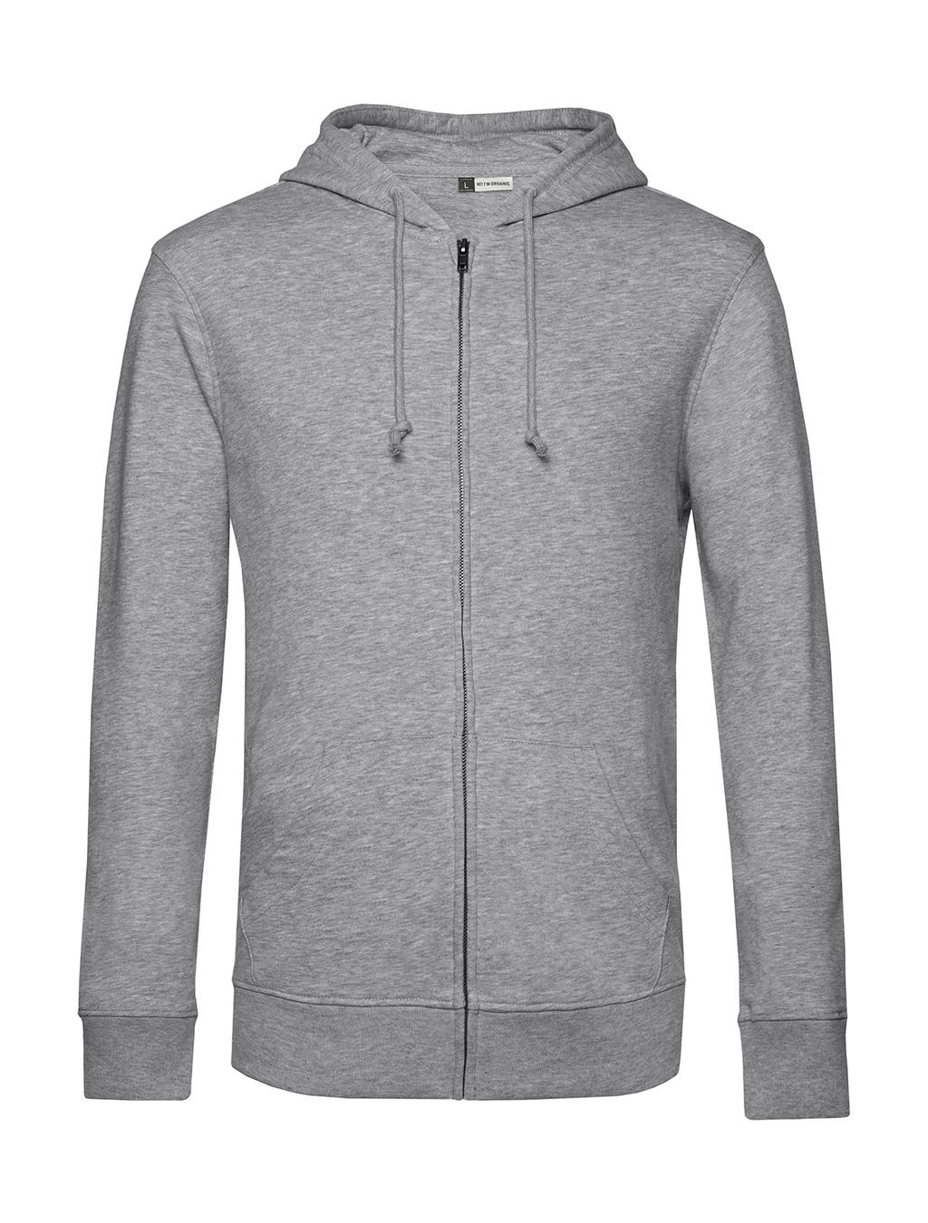 Φούτερ με Κουκούλα και Φερμουάρ WU35B B & C Inspire Organic Heather Grey