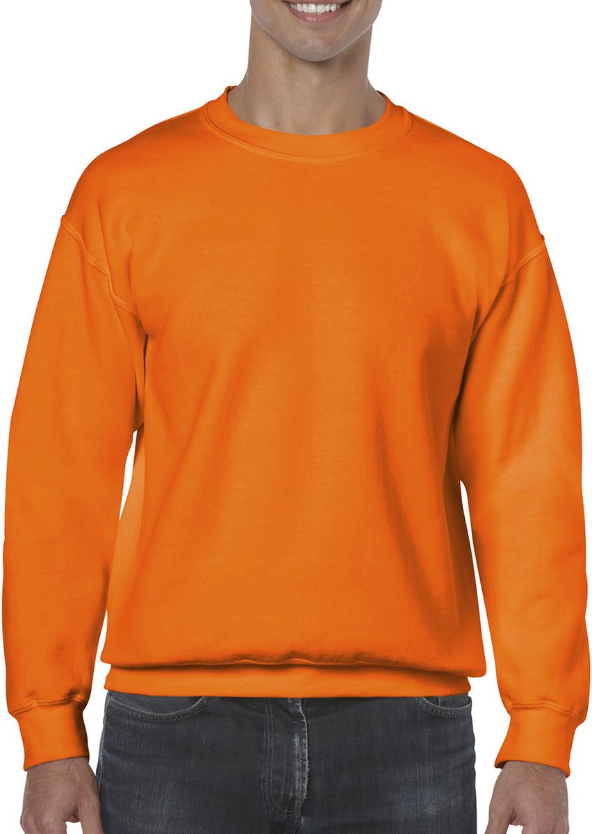 Heavy Blend Crewneck Φούτερ Gildan 18000 Safety Πορτοκαλί