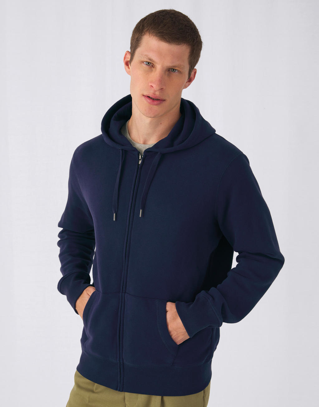 Ζακέτα Φούτερ με Κουκούλα WU03K B & C King Navy Blue
