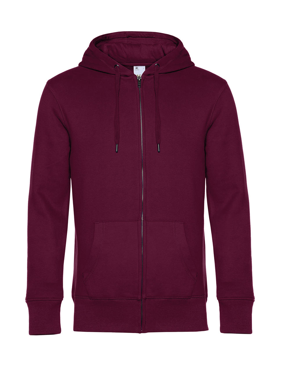 Ζακέτα Φούτερ με Κουκούλα WU03K B & C King Dark Cherry