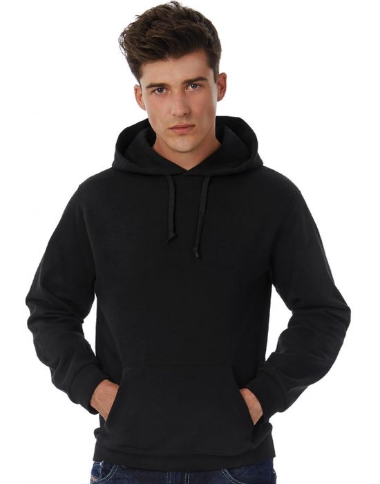Φούτερ Hoodie Wu620 B C Black ανδρικά Simple Wear