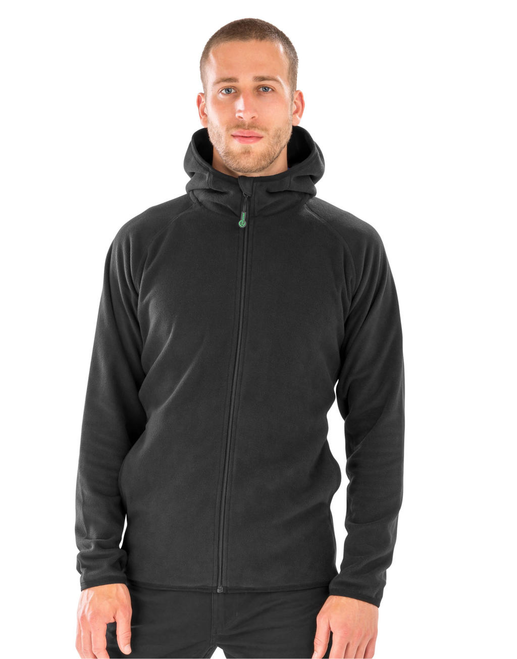 Ανδρική Μπλούζα Microfleece με Κουκούλα R906X Result Recycled Hooded Top Black ανδρικά Μπουφάν Simple Wear