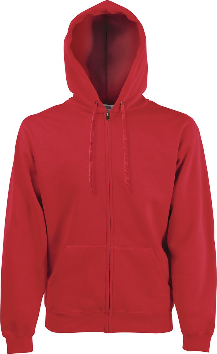 Zip Hoodie Φούτερ 62-034-0 Fruit of the Loom Red