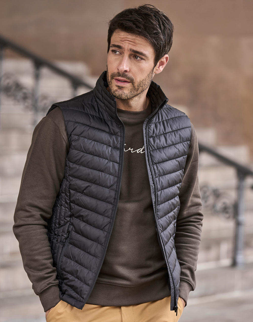 Αμάνικο Μπουφάν 9632 Tee Jays Zepelin Black