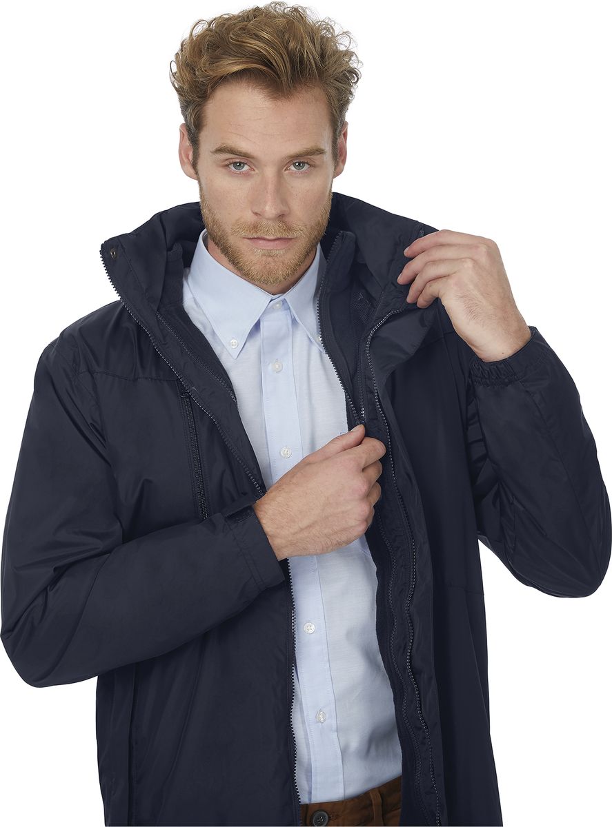 Ανδρικό Μπουφάν 3 σε 1 Ju873 B C Navy ανδρικά Simple Wear