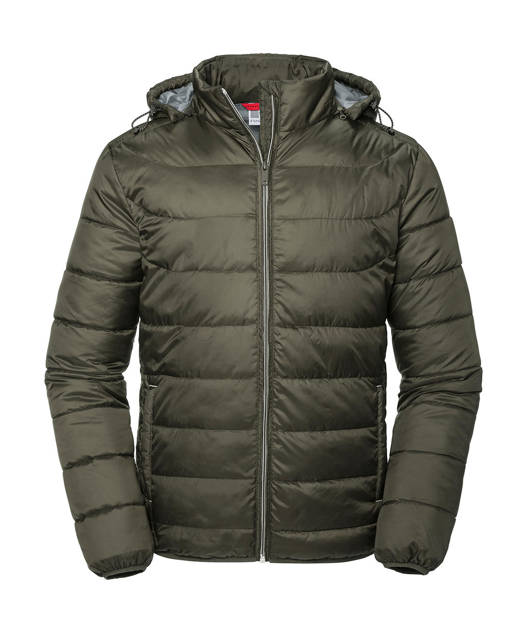 Ανδρικό Μπουφάν R-440M-0 Russell με Κουκούλα Nano Dark Olive