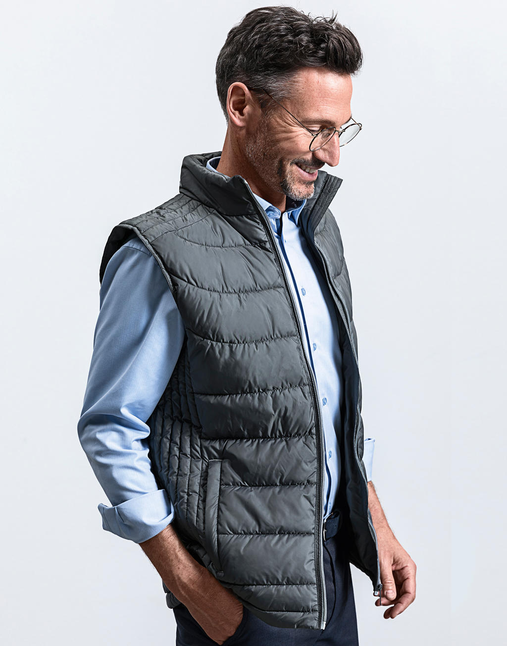 Ανδρικό Αμάνικο Μπουφάν Nano Bodywarmer R-441M-0 Russell Iron Grey
