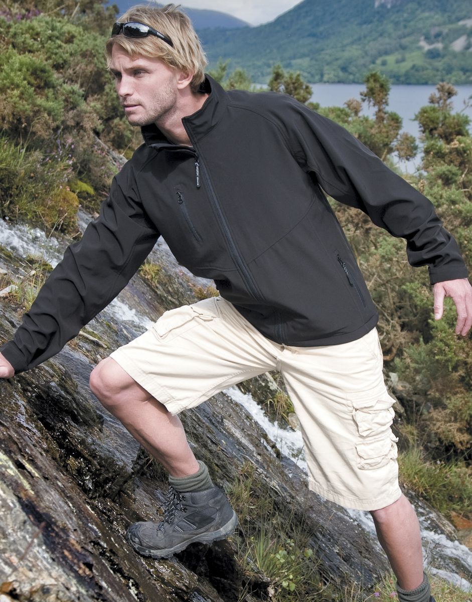 Μπουφάν Softshell Base Layer R128M Result Black ανδρικά Simple Wear