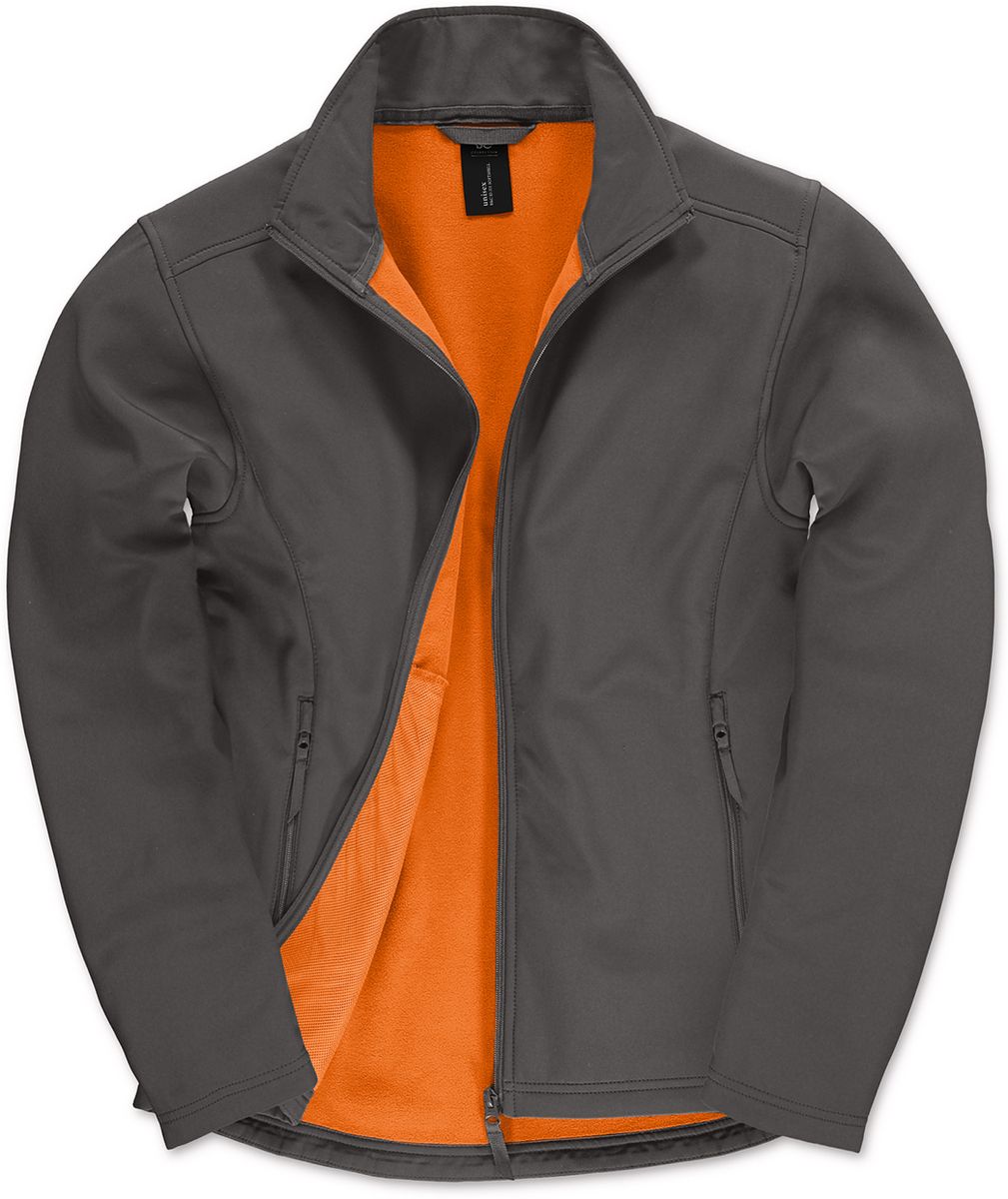 Ανδρικό Μπουφάν Softshell JUI62 B&C ID.701 Dark Grey/Neon Orange