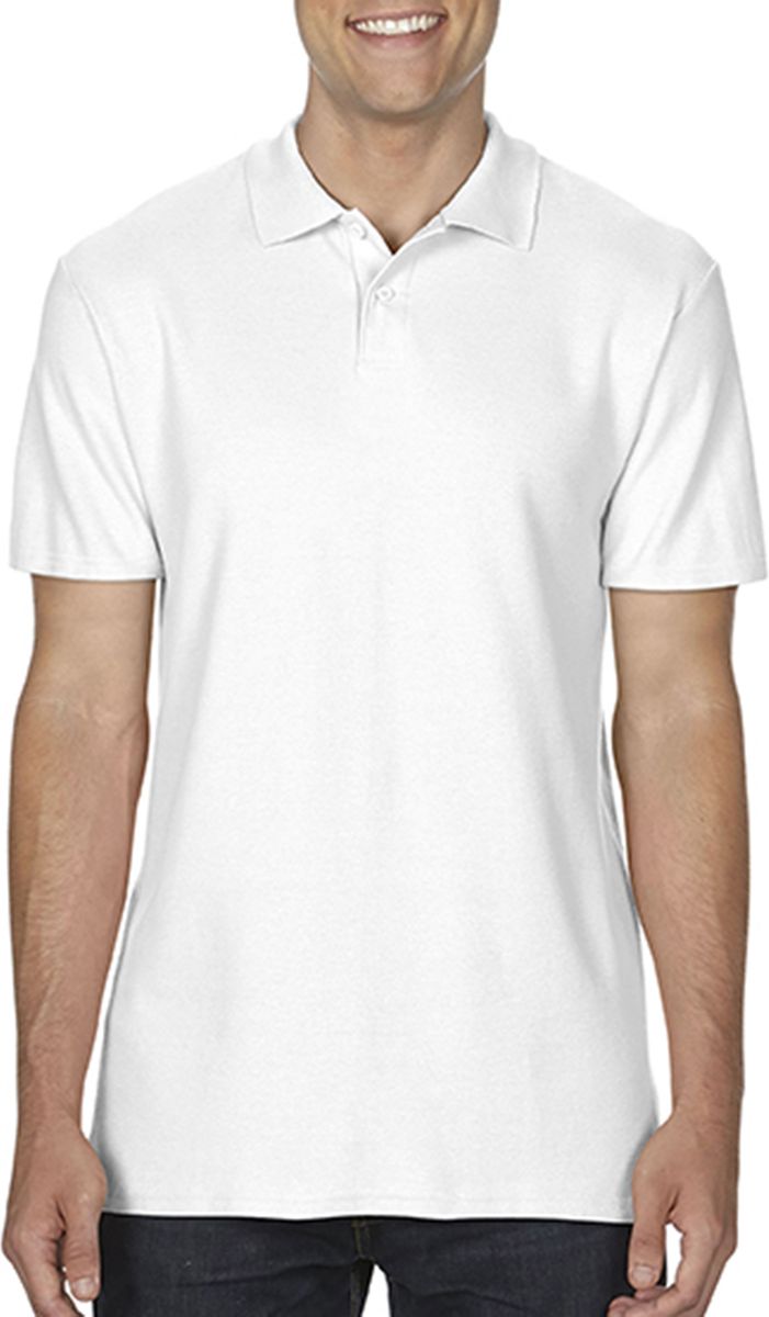 Ανδρική Μπλούζα Polo 64800 Gildan Softstyle Πικέ White