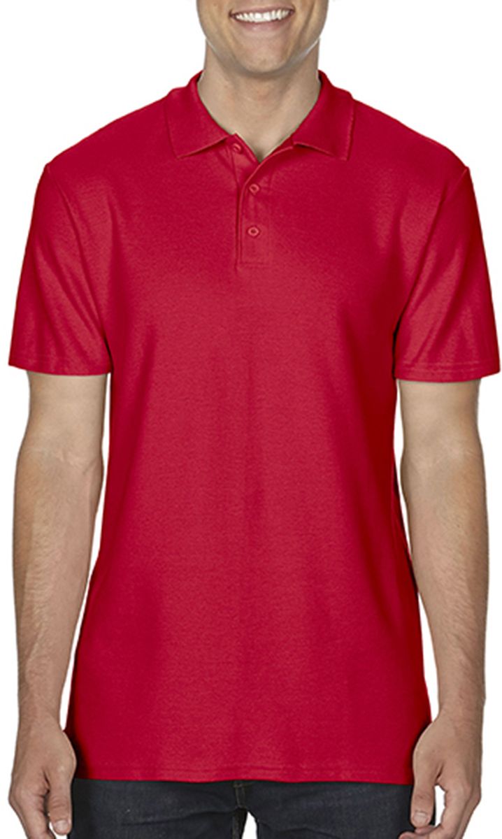 Ανδρική Μπλούζα Polo 64800 Gildan Softstyle Πικέ Red
