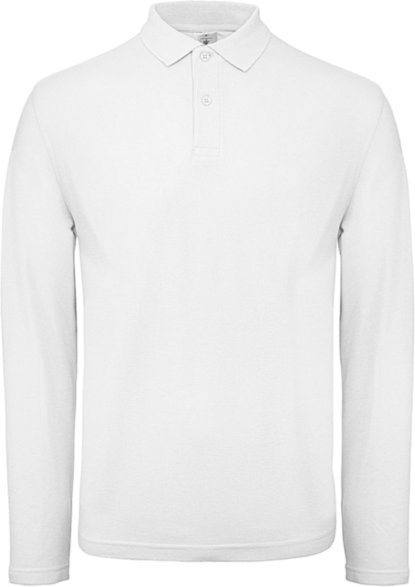 Ανδρική Μπλούζα Polo Μακρυμάνικη ID.001 LSL B & C PUI12 White