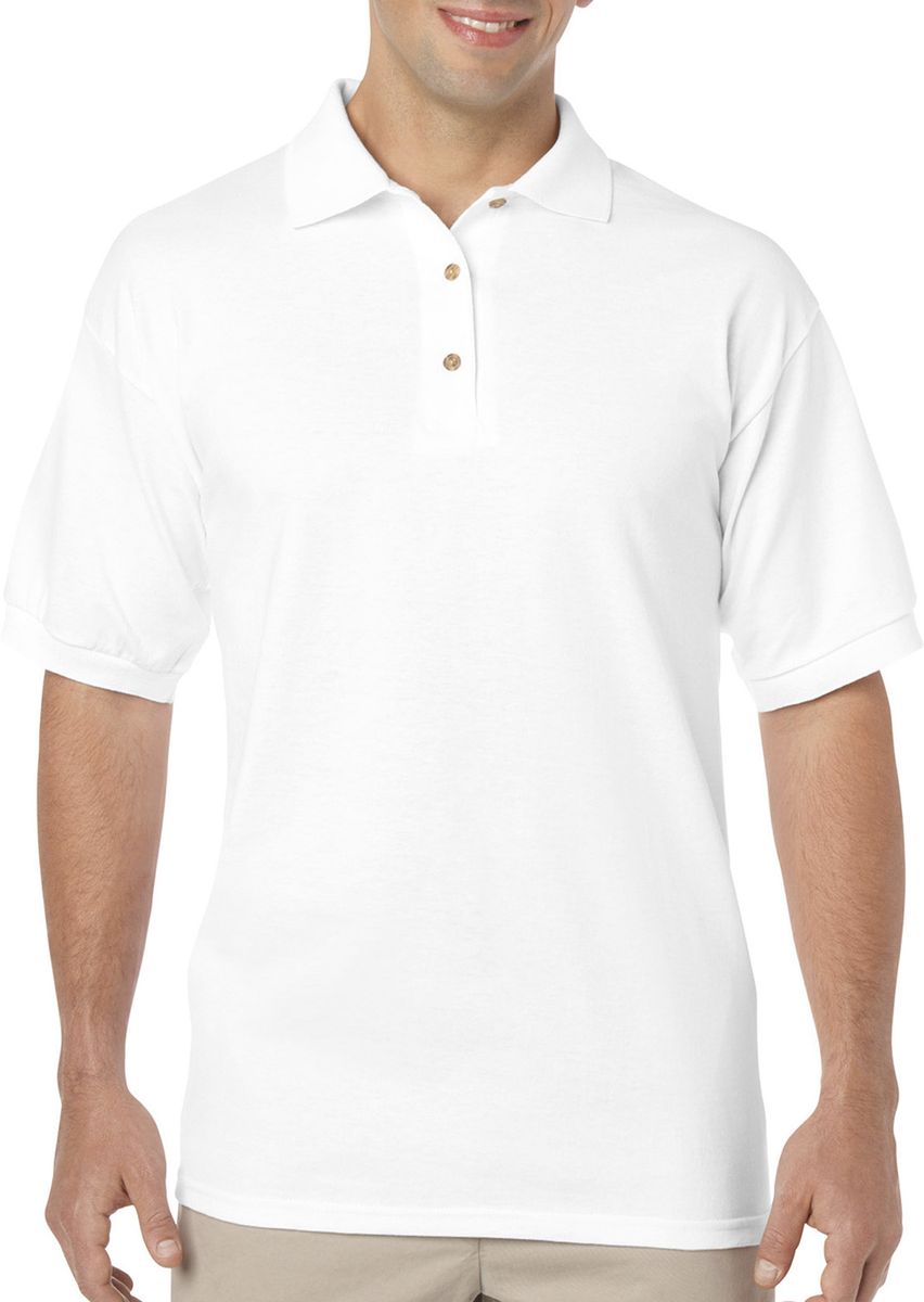 Ανδρική Μπλούζα Polo 8800 Gildan DryBlend Jersey White