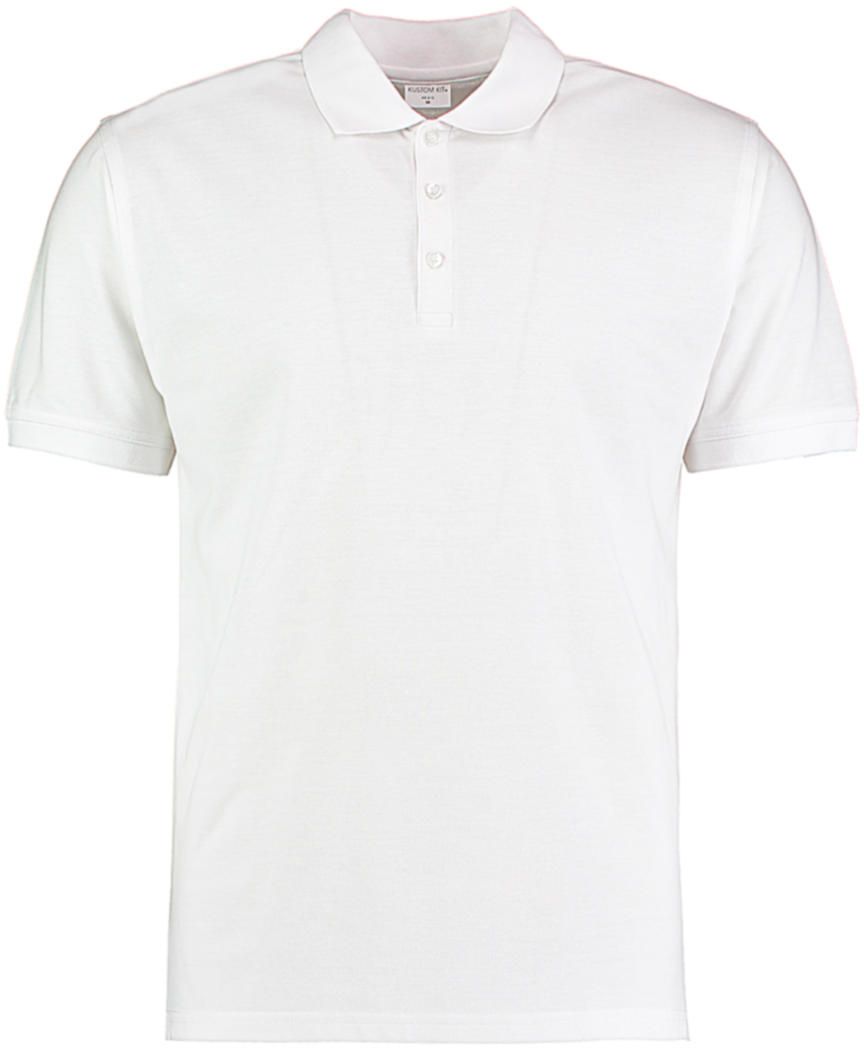 Ανδρικο Κοντομανικο Polo Klassic Slim Fit Polo Superwash® 60 Kustom Kit KK413 White