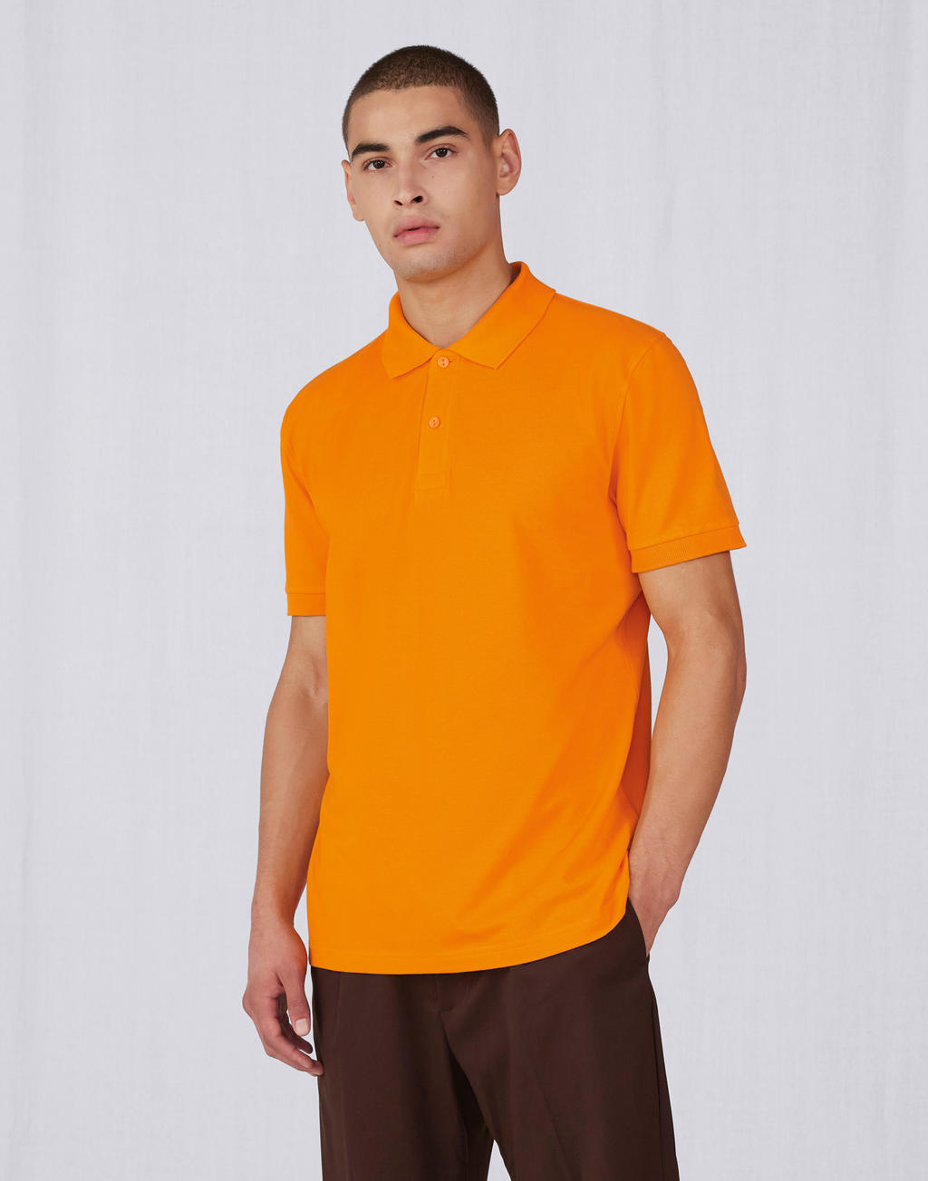 Ανδρική Μπλούζα Polo Pu424 B C Meta Orange ανδρικά Μπλούζες Simple Wear