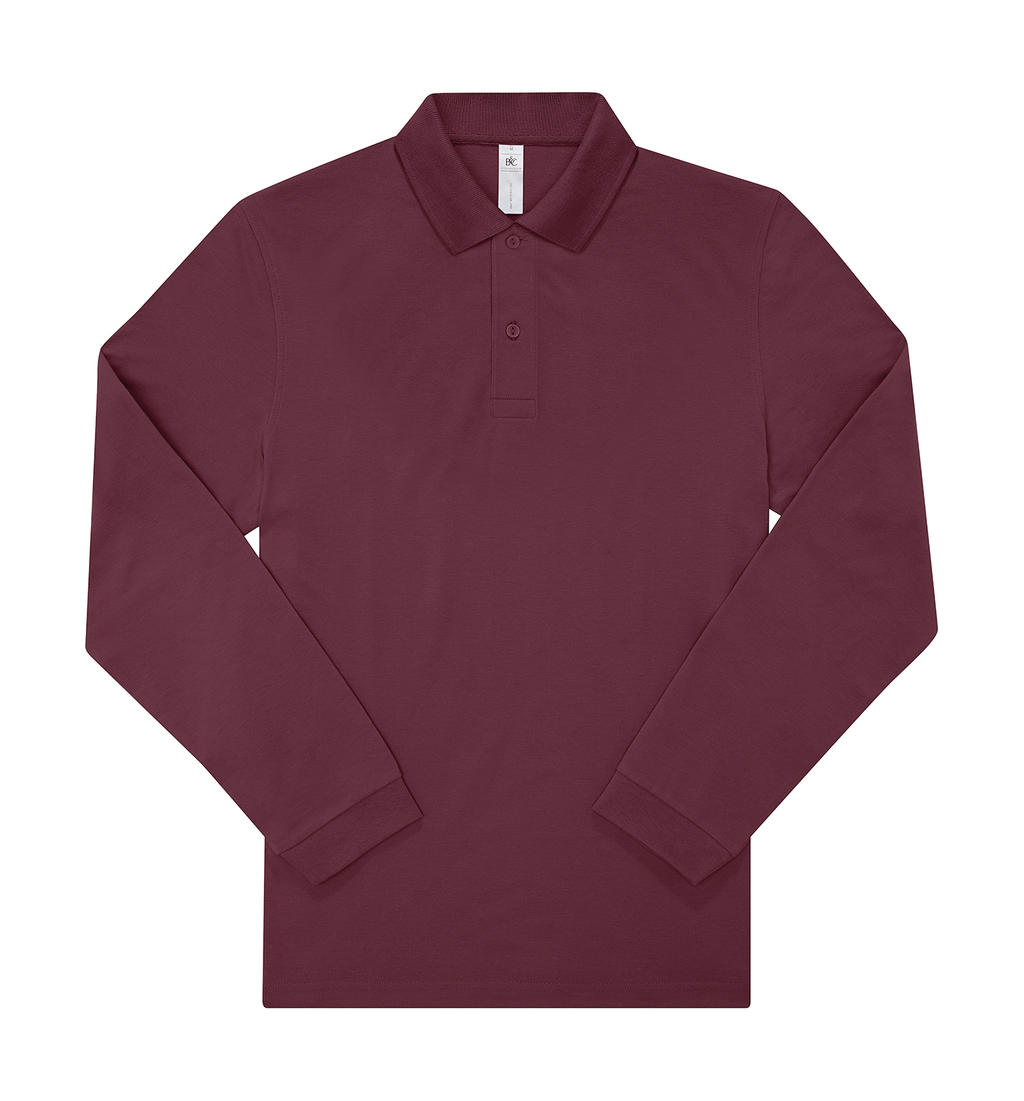 Μπλούζα Polo Μακρυμάνικη PU425 B & C My Polo 180 LSL Ανδρική Burgundy