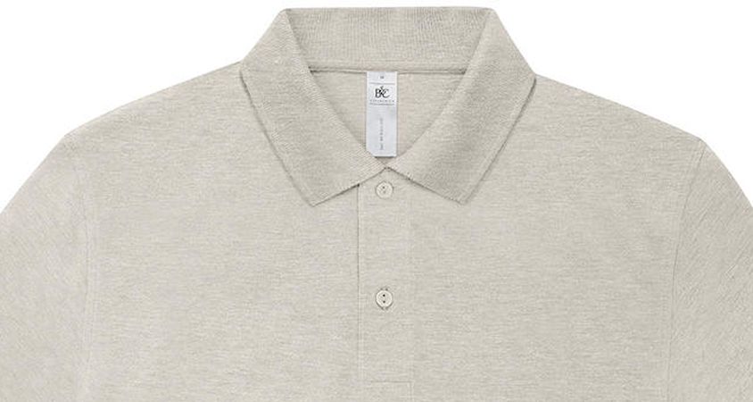 Ανδρική Μπλούζα Polo Pu426 B C My 210 Heather Grey Fog ανδρικά Μπλούζες Simple Wear