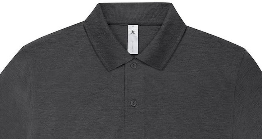 Ανδρική Μπλούζα Polo Pu426 B C My 210 Heather Tarmac ανδρικά Μπλούζες Simple Wear