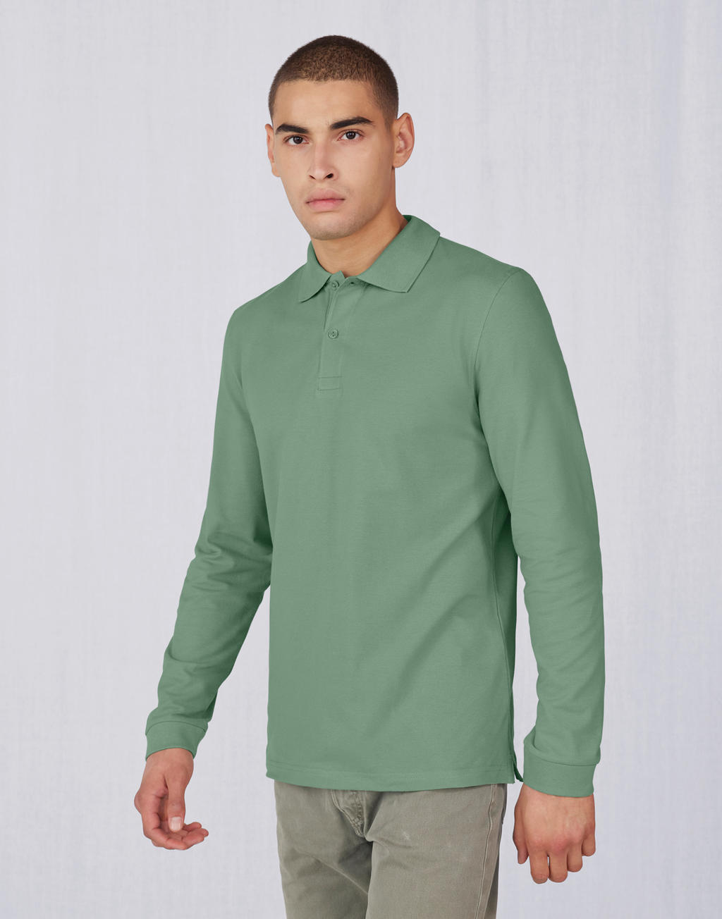Μακρυμάνικη Μπλούζα Polo Pu427 B C My 210 Lsl Amalfi Green ανδρικά Μπλούζες Simple Wear