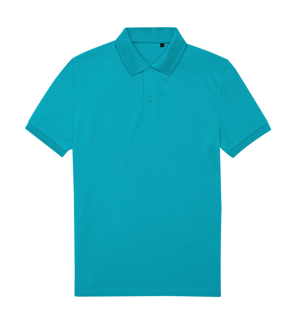 Ανδρική Μπλούζα Polo PU428 B & C White Pop Turquoise