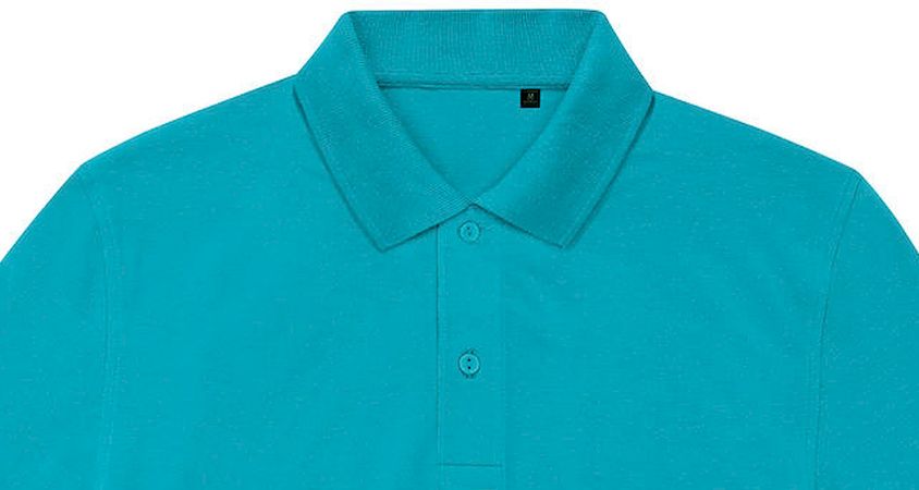 Ανδρική Μπλούζα Polo Pu428 B C White Pop Turquoise ανδρικά Μπλούζες Simple Wear