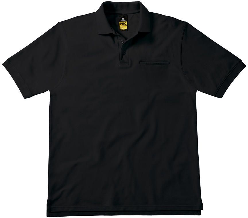 Ανδρική Μπλούζα Polo Workwear PUC11 B & C με Τσέπη Black