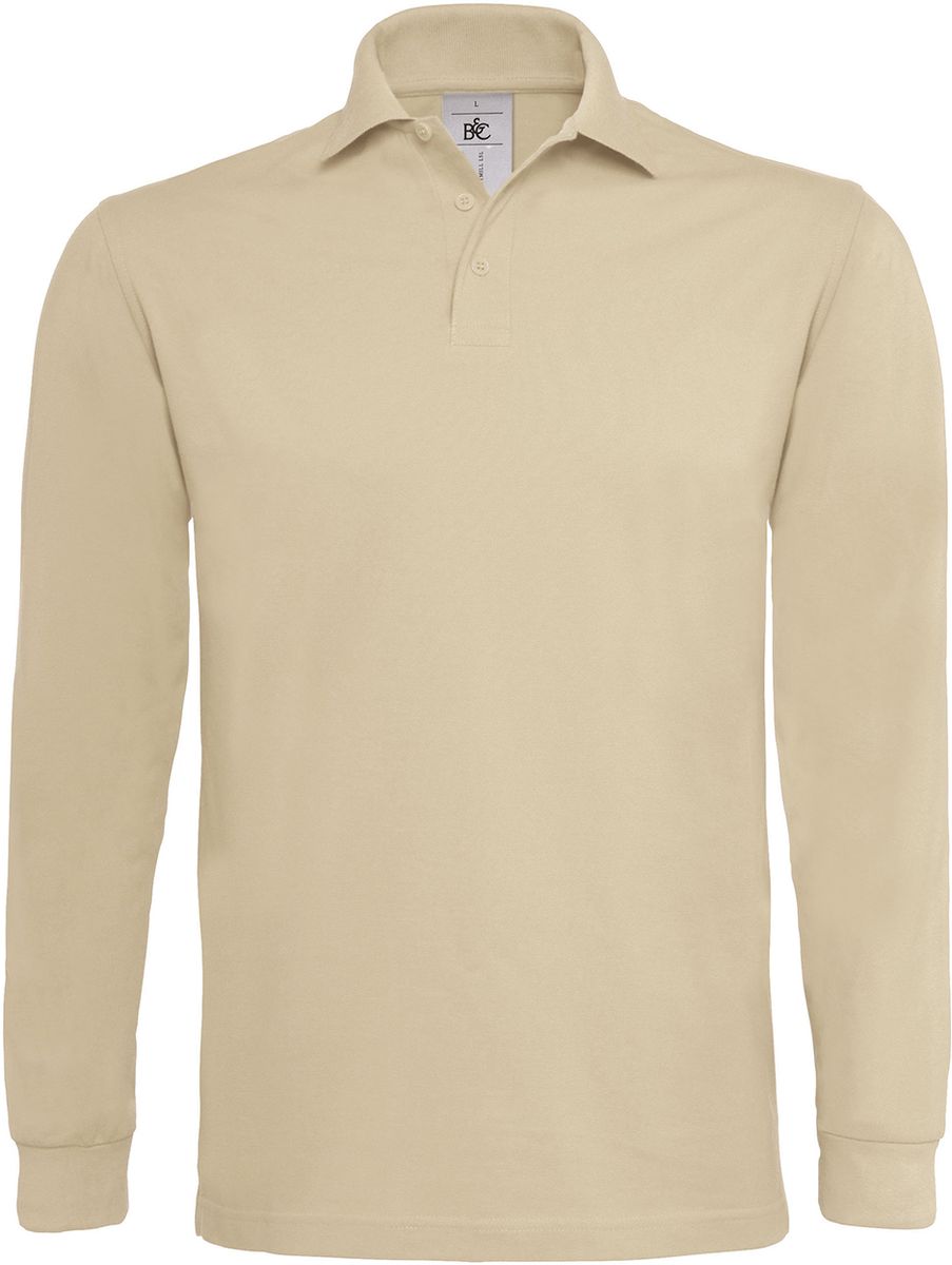 Μπλούζα Polo Μακρυμάνικη PU423 B & C Heavymill Pique Sand