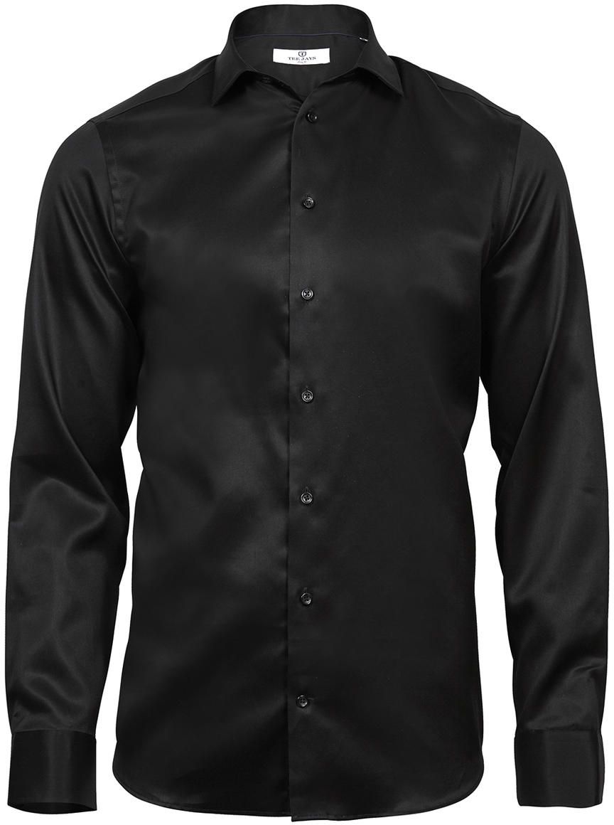 Ανδρικό πουκάμισο Luxury Slim Fit Tee Jays 4021 Black