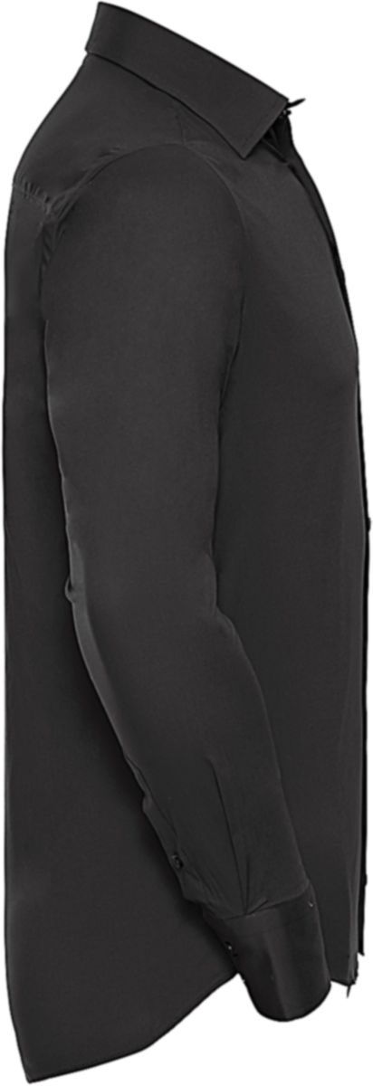 Μακρυμάνικο Πουκάμισο R-946M-0 Russell Slim Fit Easy Care Black ανδρικά Πουκάμισα Simple Wear
