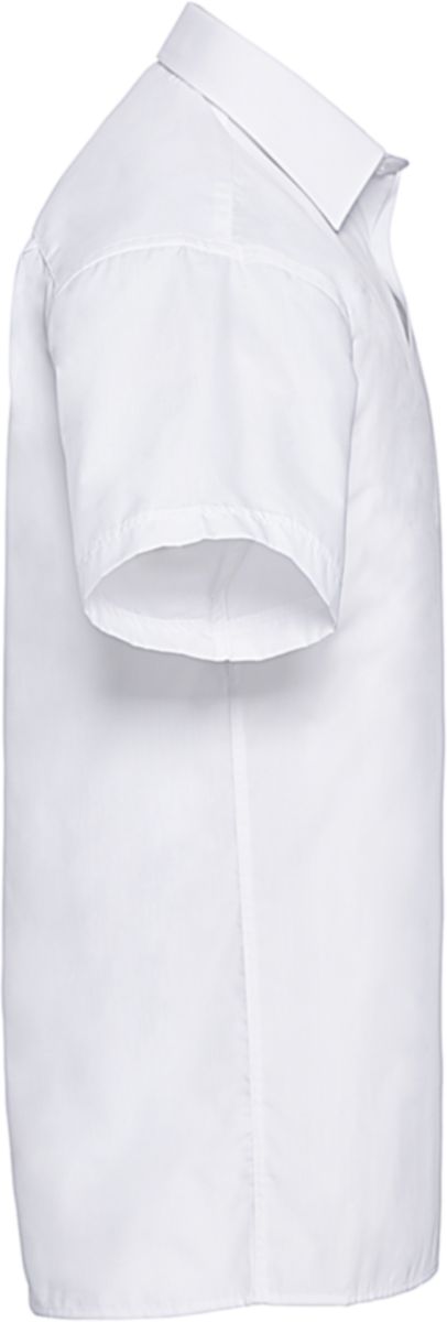 Ανδρικό Κοντομάνικο Πουκάμισο R-935M-0 Russell Poplin Classic Fit White ανδρικά Πουκάμισα Simple Wear