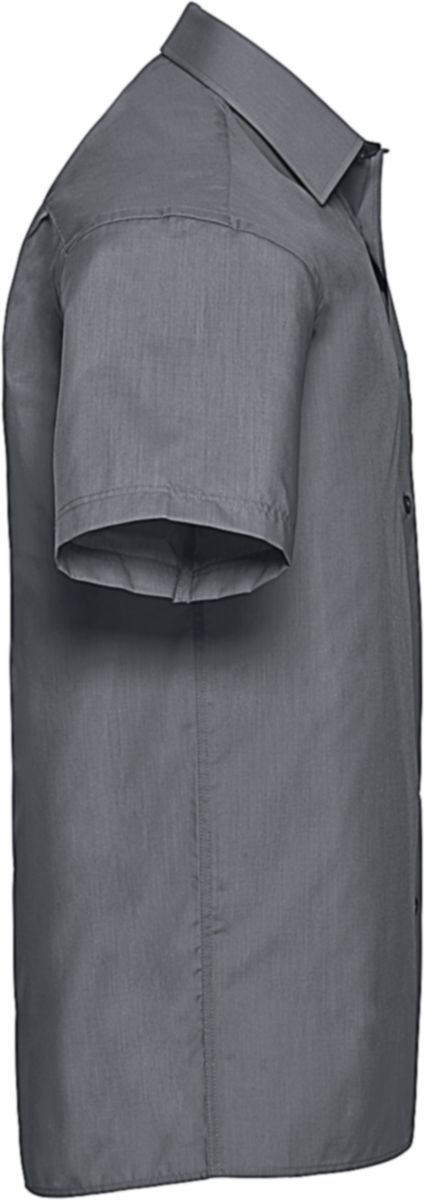 Ανδρικό Κοντομάνικο Πουκάμισο R-935M-0 Russell Poplin Classic Fit Convoy Grey ανδρικά Πουκάμισα Simple Wear