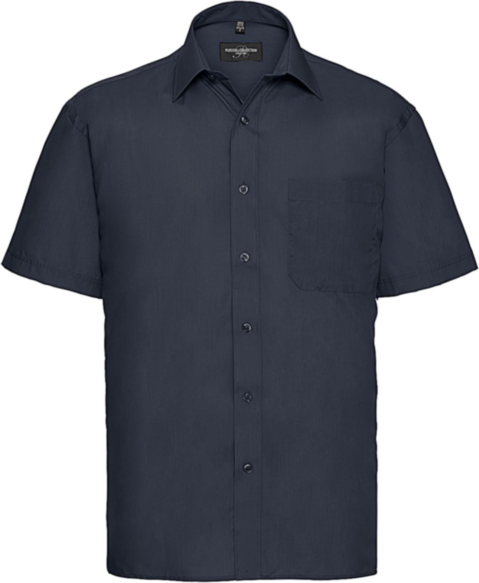 Ανδρικό Κοντομάνικο Πουκάμισο R-935M-0 Russell Poplin Classic Fit French Navy