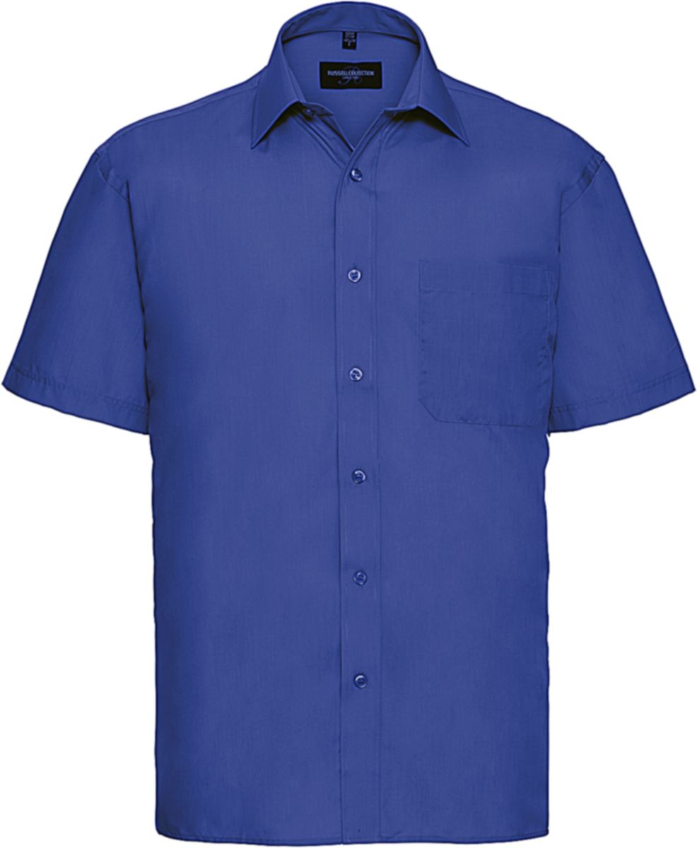 Ανδρικό Κοντομάνικο Πουκάμισο R-935M-0 Russell Poplin Classic Fit Bright Royal