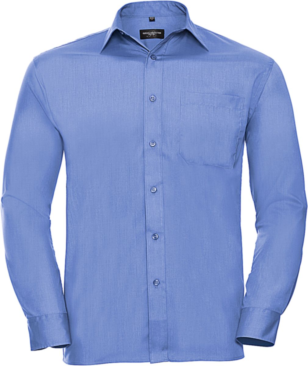 Ανδρικό Μακρυμάνικο Πουκάμισο R-934M-0 Russell Poplin Easy Care Corporate Blue