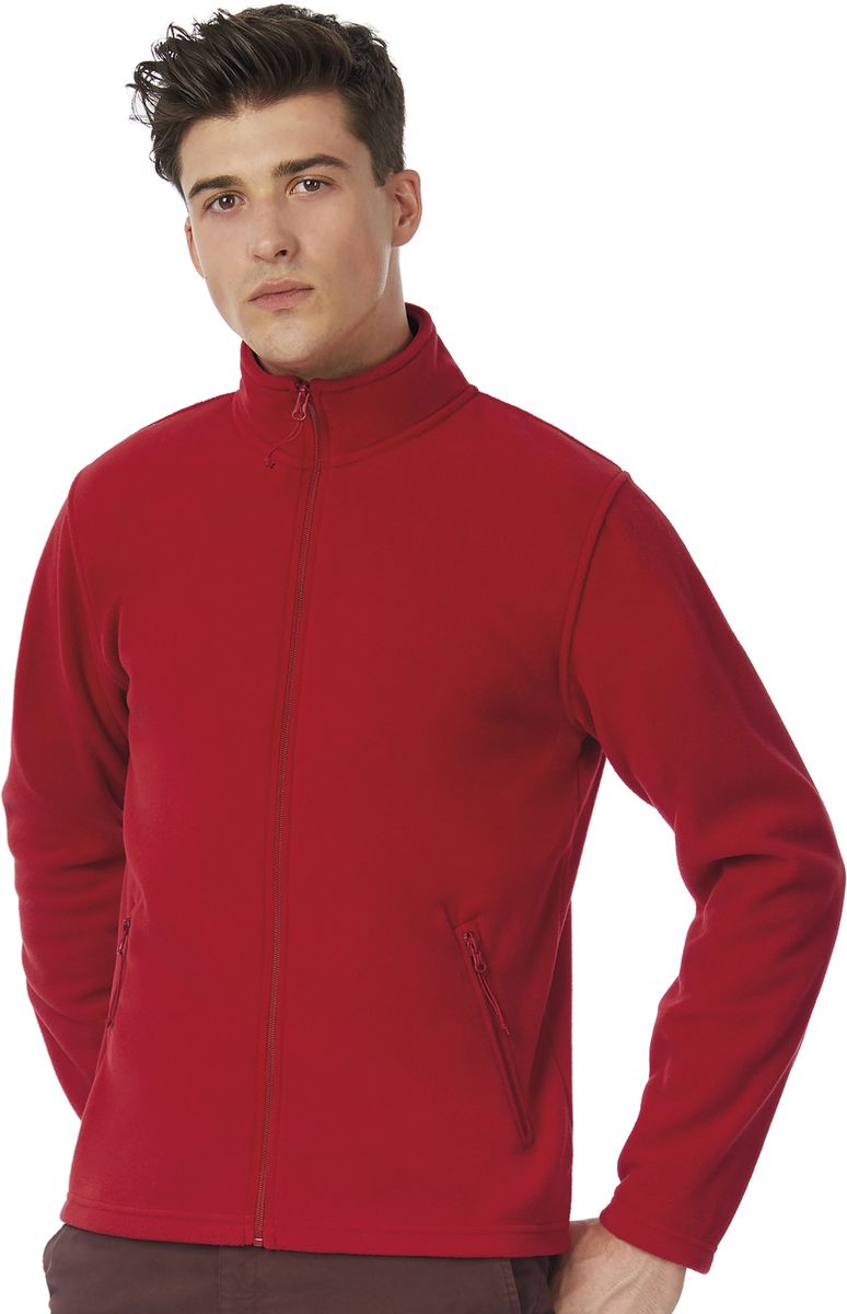 Ζακέτα Micro Fleece Id 501 B C Full Zip Red ανδρικά Μπουφάν Simple Wear