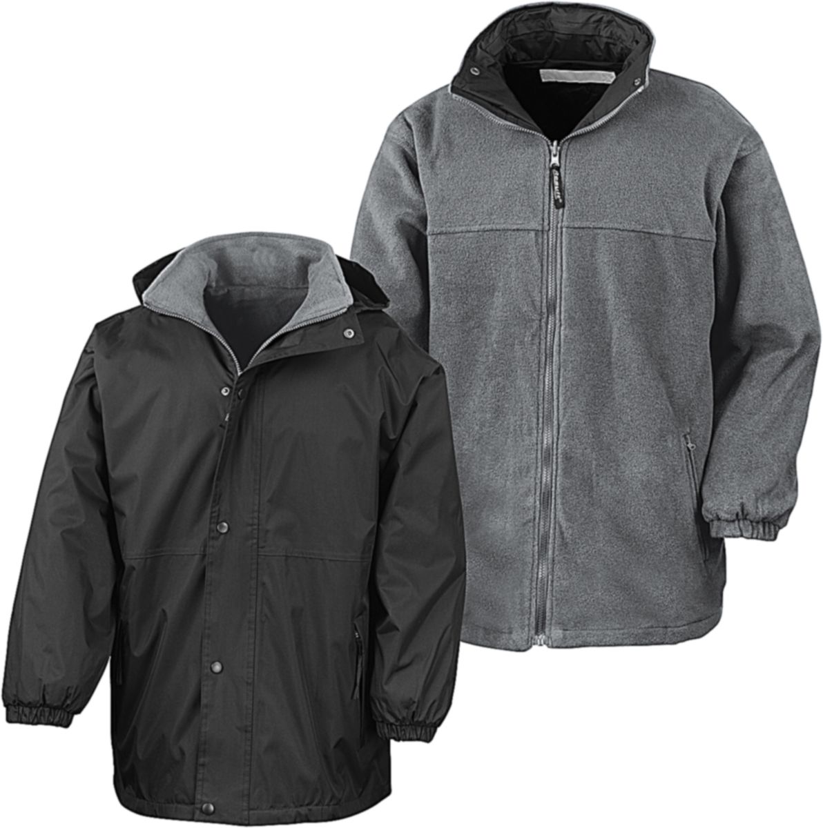 Μπουφάν Διπλής Όψης Reversible R160X Result Outbound Black Grey ανδρικά Simple Wear