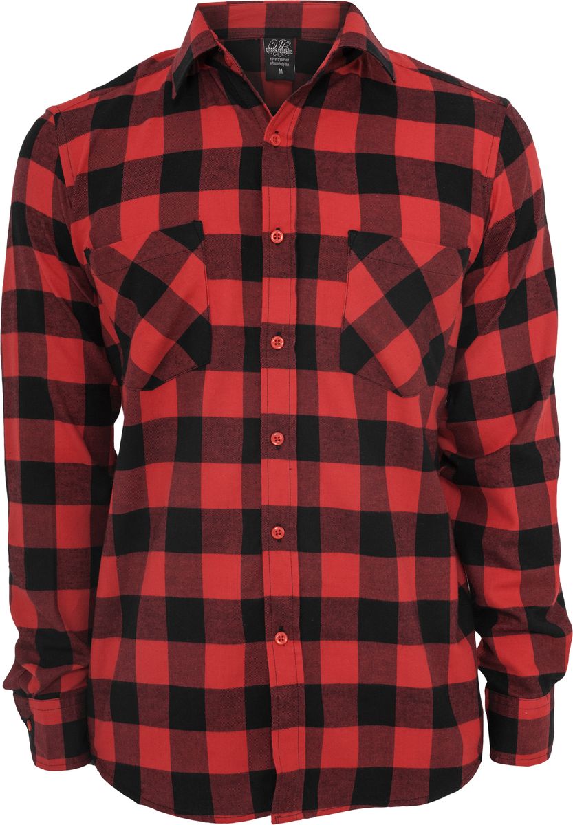 Παιδικό Καρό Φανελένιο Πουκάμισο UCK297 Urban Classics Black/Red