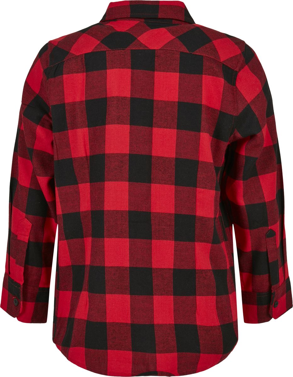 Παιδικό Καρό Φανελένιο Πουκάμισο Uck297 Urban Classics Black Red Outlet παιδικά Simple Wear