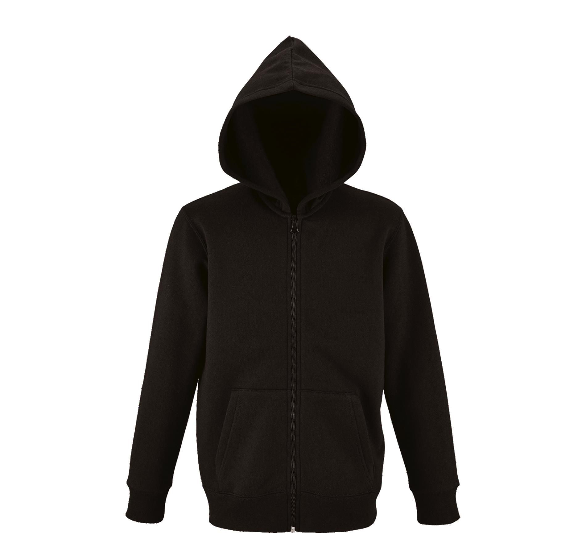 Παιδική ζακέτα φούτερ με κουκούλα Stone Kids SOLS 02092 Black