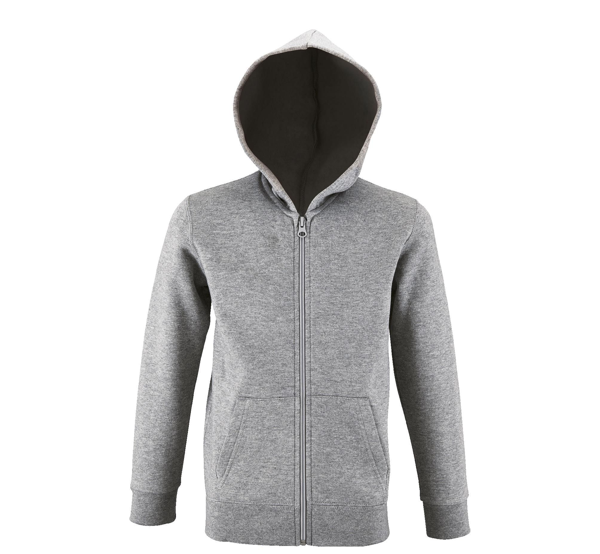 Παιδική Ζακέτα Φούτερ με Κουκούλα Stone Kids Sols 02092 Grey Melange παιδικά Simple Wear