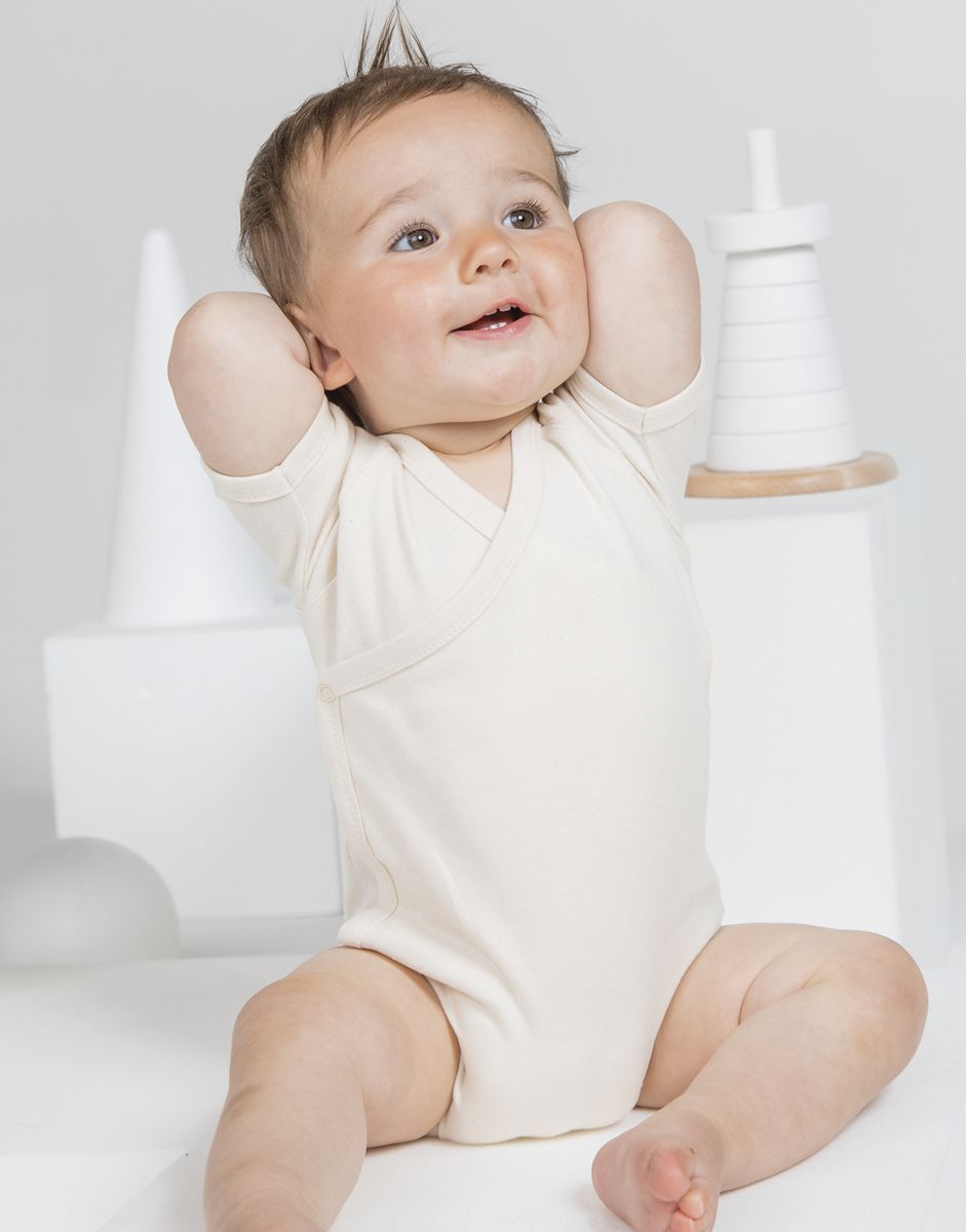 Organic βρεφικό Kimono Bodysuit BabyBugz BZ05-TLC Organic Natural