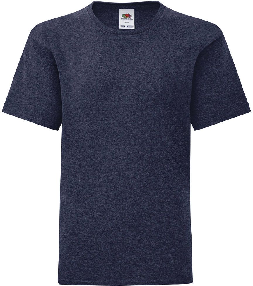 Παιδικό T-Shirt Iconic Fruit of the Loom 61-023-0 Vintage Heather Navy